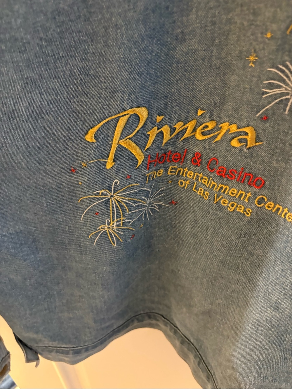 Vintage Vegas Riviera Casino Denim Jacket - Picture 10 of 16